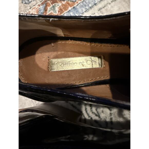louise et cie shoes Oxfords Black Shinny Patten Leather Size 5.5 - Picture 2 of 10